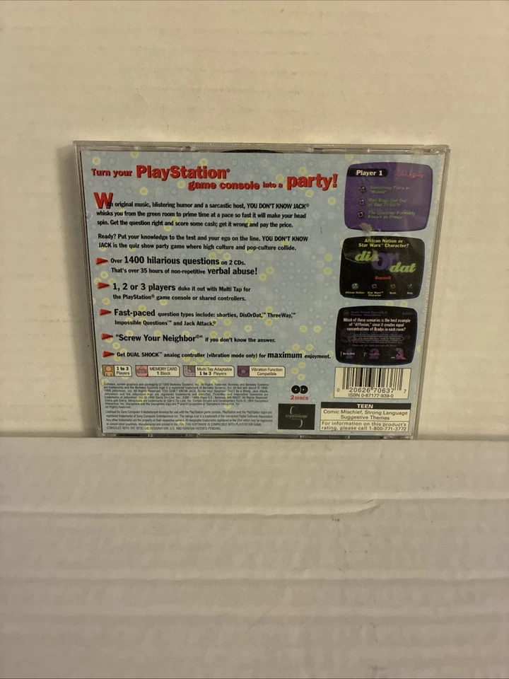 You Don't Know Jack (Sony PlayStation 1, 1999) - Image 2 of 4