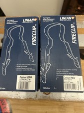 LINIAN FireClip 6-8mm Red CC4 Single Cable Clips Pack of 100 X2 Packs