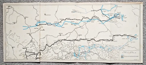 Original 1940 WW2 German Map Showing the Invasion of Poland in 1939