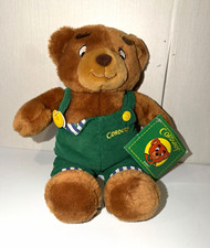 Eden Corduroy Bear Plush Stuffed Animal Green Overalls Small 1997 Vintage