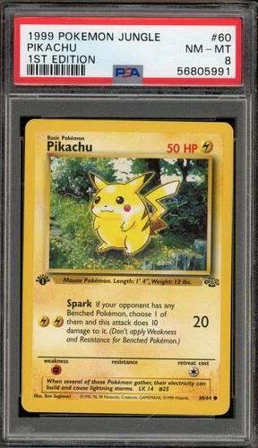 Pokemon Pikachu Jungle 1st Edition #60 PSA 8