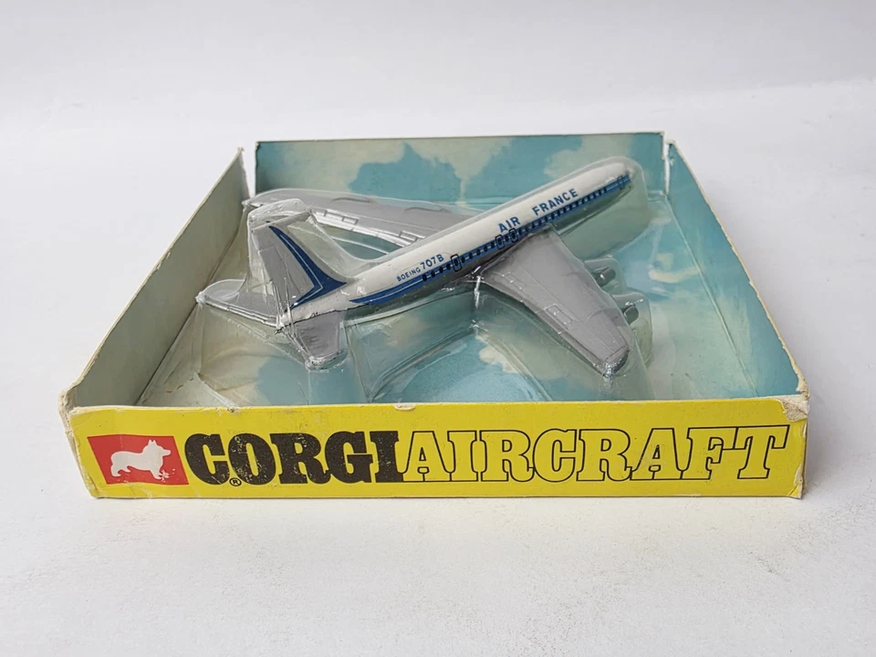 VINTAGE CORGI 1310 AIR FRANCE BOEING 707 PLANE MINT IN BOX LOT #67 - Image 4 of 4