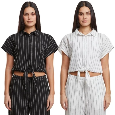 Urban Classics Blouse Tissée Rayée Pour Femmes - Photo 1/4