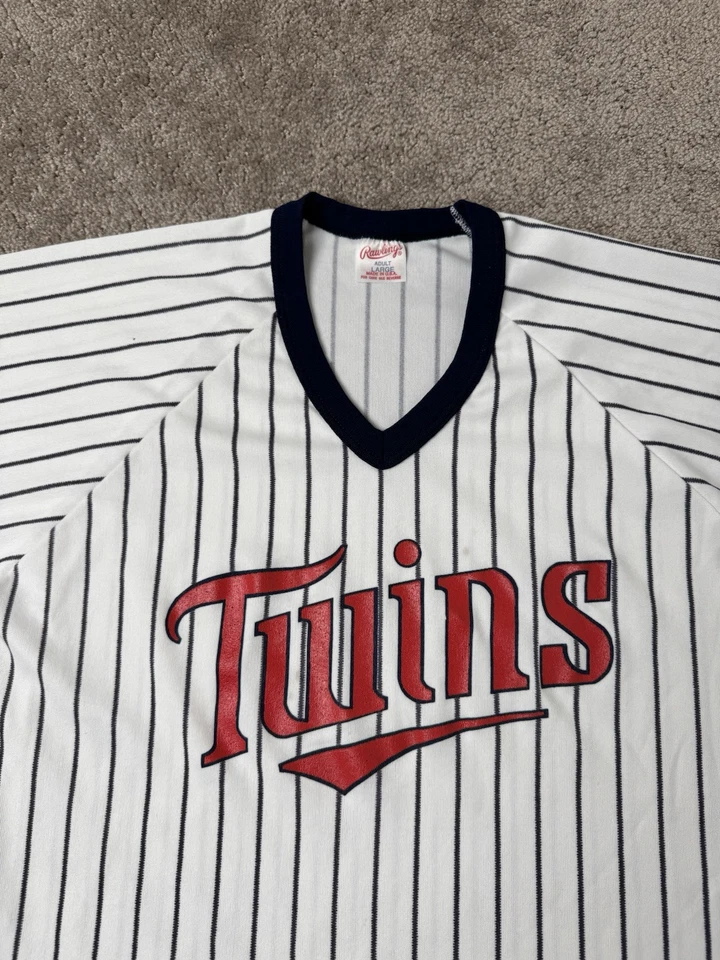 Vintage 80s Mens Jersey Rawlings Minnesota Twins MLB, Jersey Baseball, Size L - Image 2 of 4