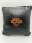 Harley-Davidson Black Faux Leather Throw Pillow Bar & Shield Logo 12” — photo 2