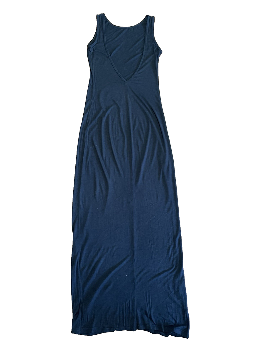 american apparel maxi dress American Apparel Backless Sleeveless Viscose Maxi Dress Black Size Small