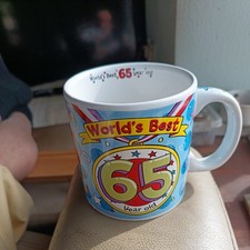 MEGA MUGS WORLDS BEST 65 YEAR OLD MUG ITS TIME TO PARTY 65TH BIRTHDAY MUG UNUSED
