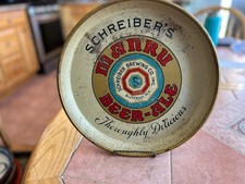 1940's Manru Beer - Ale Tray Schreiber's Brewing Co. Inc. Buffalo, N.Y.