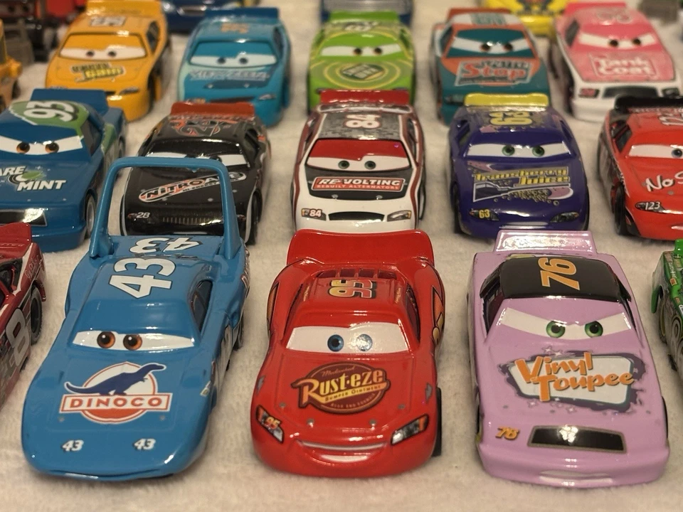 Disney Pixar Cars 2006-08 Mattel 1:55 Dinoco 400/Piston Cup Race Loose MINT Lot  - Image 3 of 4