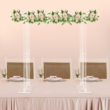 40inch Tall Clear Acrylic Rectangular Flower Racks Modern Wedding Flower Stand
