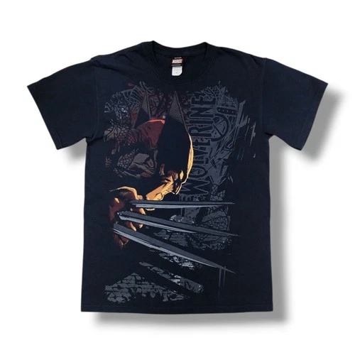 Vintage Mad Engine Marvel Wolverine Black Short Sleeve Y2K T-Shirt Men's Small