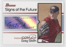 2008 Bowman Signs of the Future Greg Smith #SOF-GS Auto 0f8