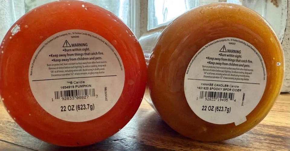 Yankee Candles LOT OF 2 PUMPKIN FARM & SPOOKY SPIDER CIDER New Halloween Fall - Image 3 of 4