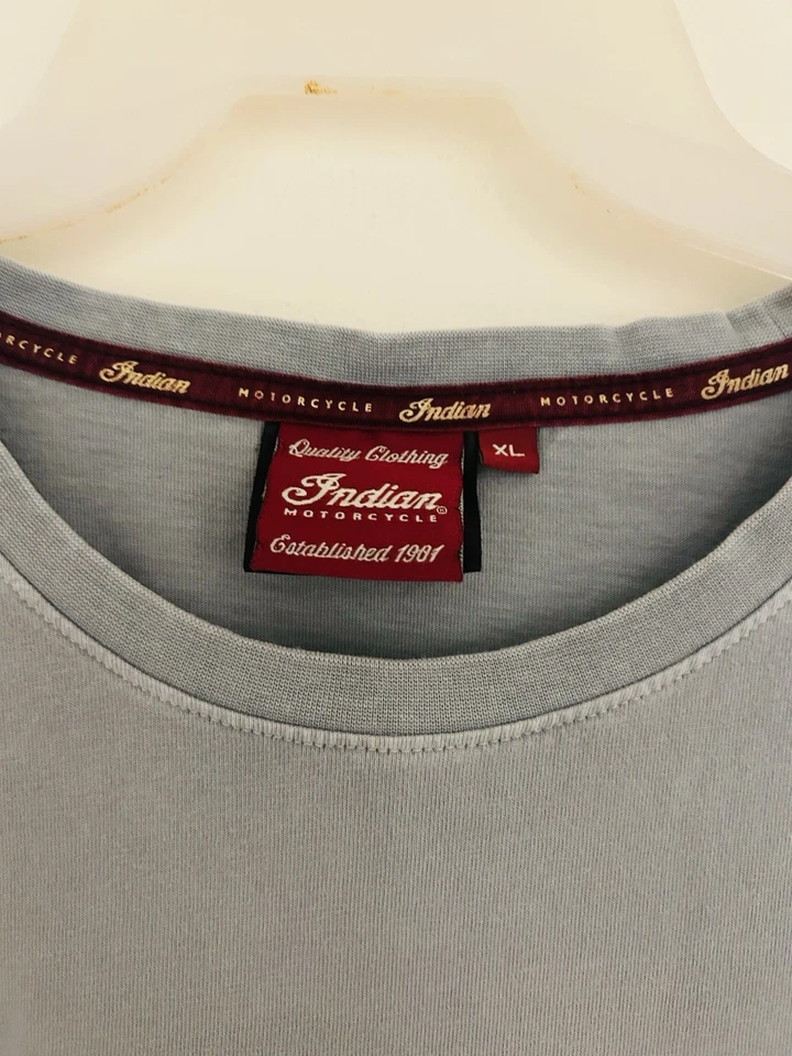 T-shirt grigia moto indiana taglia XL - Immagine 3 di 4