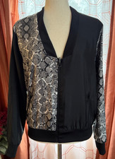 EUC Victoria's Secret Sport reversible track jacket black  snake print size XS