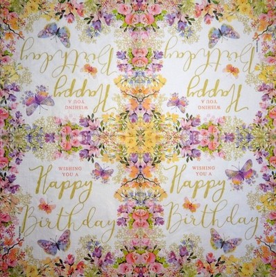 20x Wishing you a Happy Birthday... - 1 Pack - Motiv-Serviette