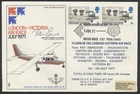 1971 London UK - Victoria BC Air Race Flight Cover Pilot Signed
