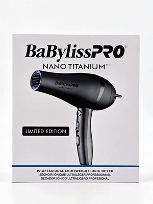 BaBylissPRO NANO TITANIUM Limited Edition Pro Lightweight Ionic Dryer Black 
