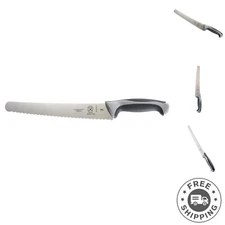 Millennia Colors Stainless Steel Bread Knife 10-Inch Wavy Edge Wide, Gray