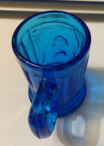 EAPG Teal Blue Ladder Mug with Bust 3.5"H - Picture 9 of 9
