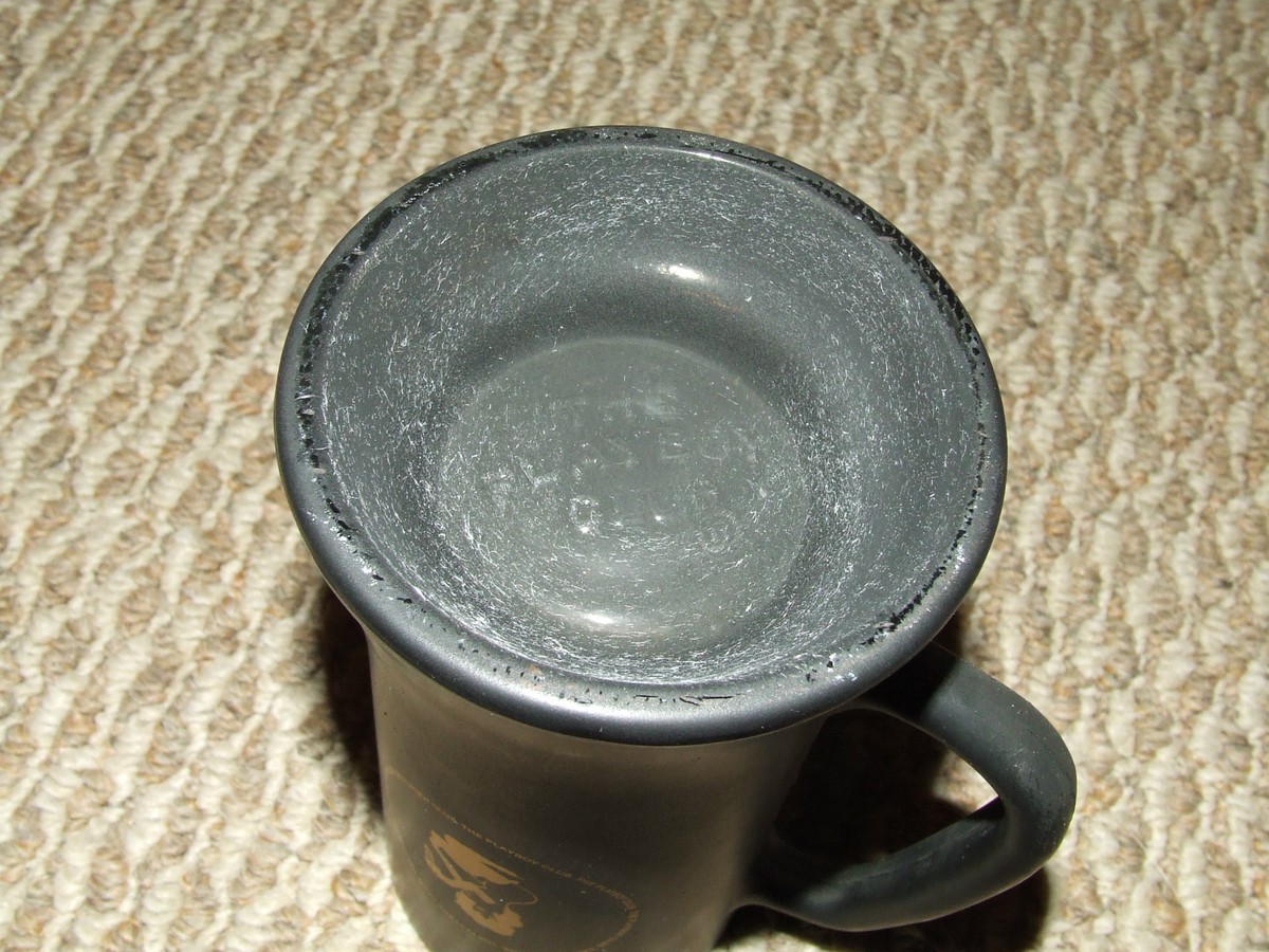 Vintage 1950's PLAYBOY CLUB Black Frosted Beer Stein Mug Cup w