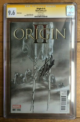 Origin II #1 1:100 Acetate Sketch Variant Signed Stan Lee SS CGC 9.6 1271815010