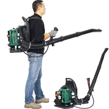 2-Stroke Gas Powered Backpack Leaf Blower 63.3cc 3.6HP 750cfm Leaf Blower 
