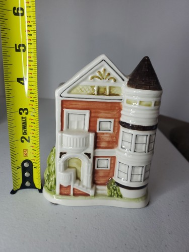 Vintage 1981 Otagiri Victorian House Gray Sugar Bowl pot tea Porcelain Japan - Picture 7 of 7
