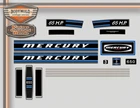 Mercury Outboard decals 1973 65HP Replacement Outboard Decals