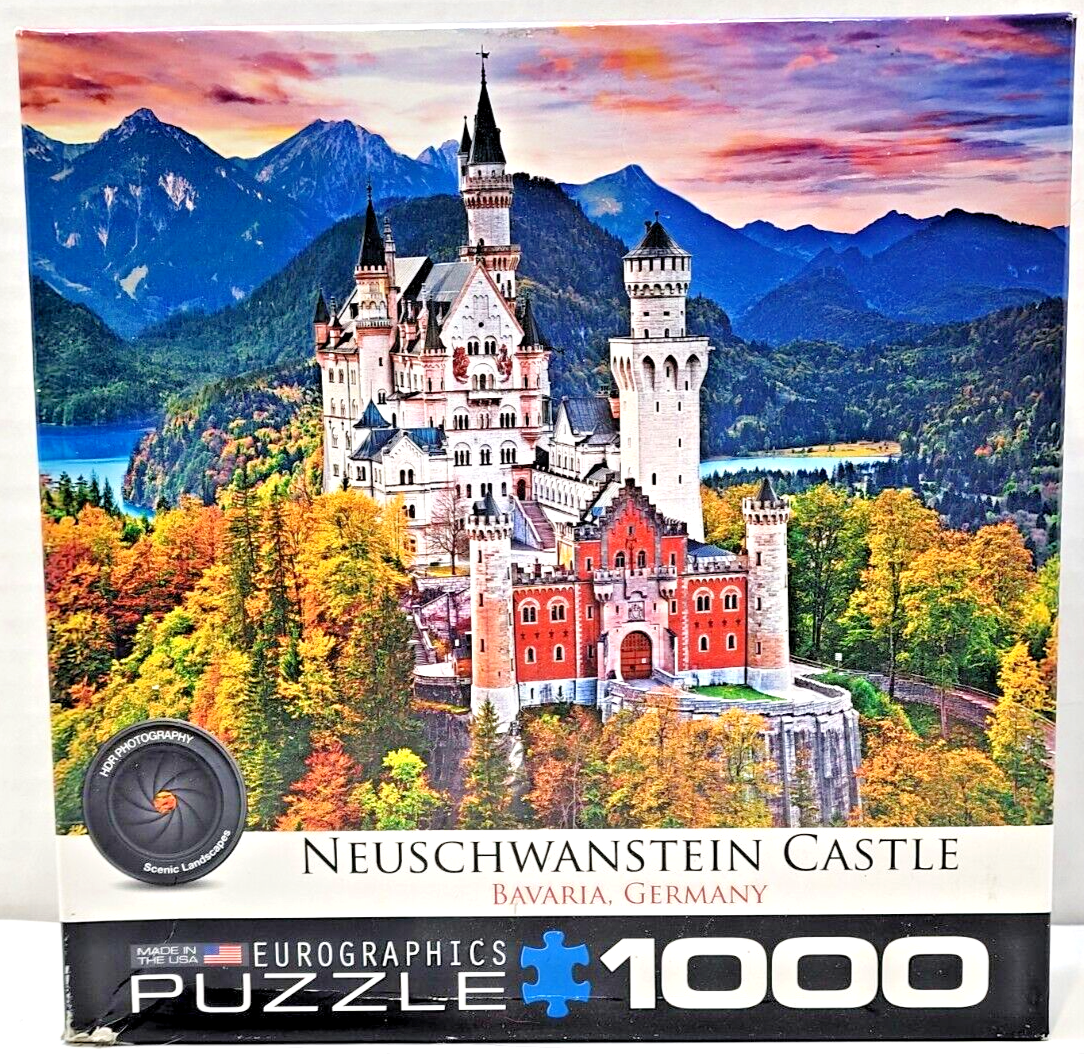 Eurographics 1000 pc Jigsaw Puzzle – Neuschwanstein Castle – 19 1/4” x 26 5/8