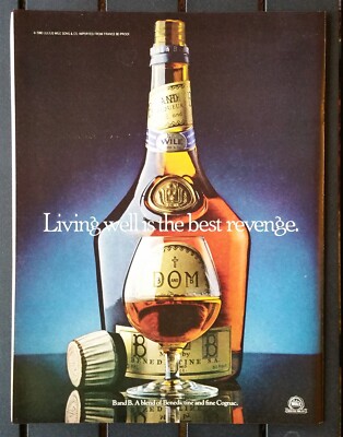 Vintage 1980 B&B Benedictine & Brandy Fine Cognac Full Page Original AD