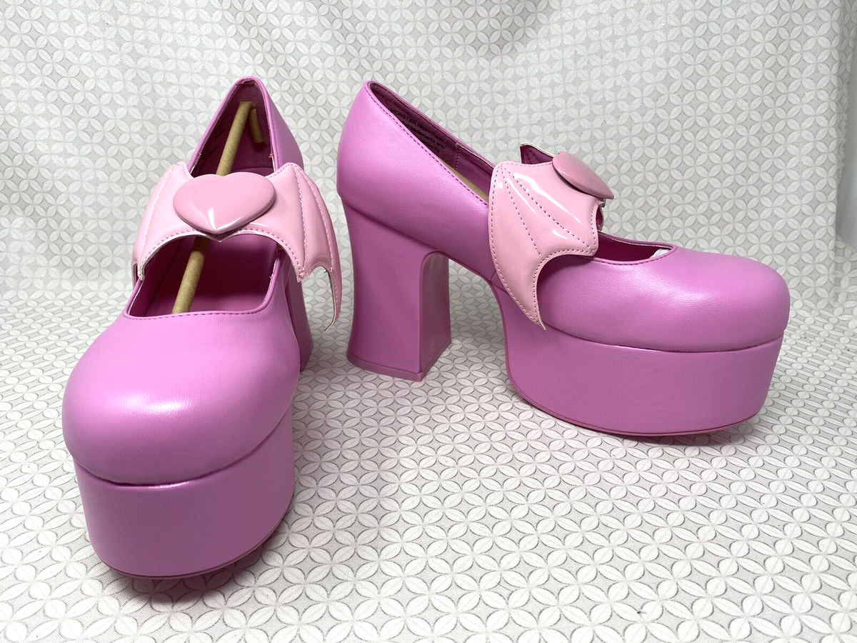 茉莉花252 Monster High X YRU Deelite Draculaura - Pink High Heel Shoes