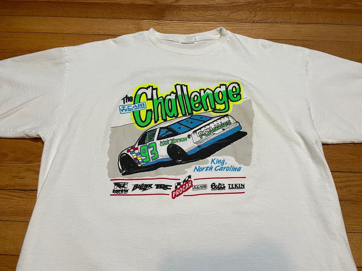 Vtg 90s NASCAR The Challenge King North Carolina ProCar T-Shirt 