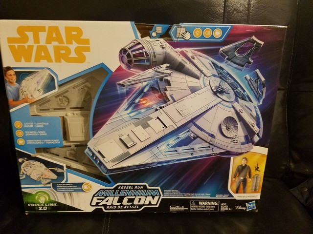 star wars force link 2.0 kessel run millennium falcon with han solo figure