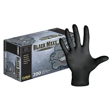 Dash Medical BMNT200XXL Black Maxx Nitrile Exam Gloves Thin PF XXL 200/Bx