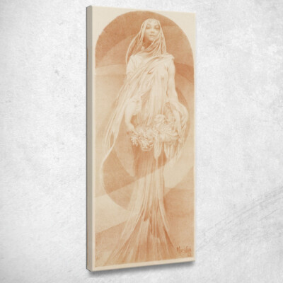 Beschwörung Alphonse Mucha, amu38 Leinwandbild