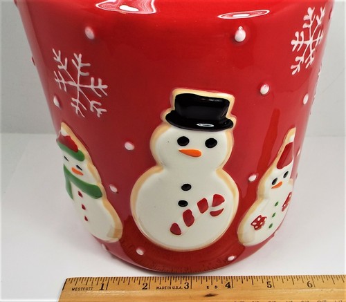 Collectible Hallmark Snowman Cookie Jar - 2011 - No Chips, No Cracks Very Nice - Picture 10 of 10