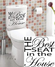 Image of The Best Seat In The House Toilet Wall Art Quote Decal Vinyl Sticker 