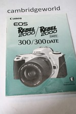 CANON EOS REBEL 2000 300 CAMERA NEW INSTRUCTION MANUAL GUID BOOK ORIGINAL