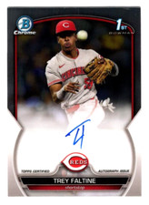 Trey Faltine 2023 Bowman Chrome 1st Year Prospect Autograph Auto Cincinnati Reds