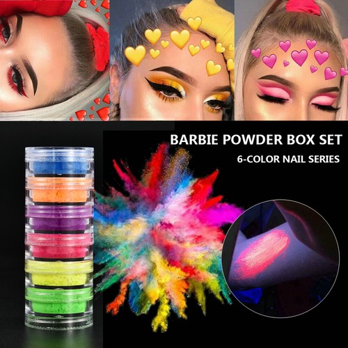 6-Box Neon Eyeshadow High Pigment Loose Powder Green Yellow Blue Eye Shadow Dust - Picture 4 of 12