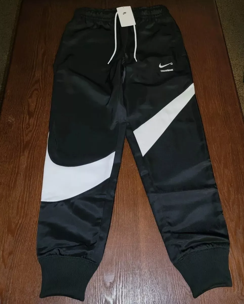 $110 NIKE AIR SPORTSWEAR NSW SWOOSH THICK LINED SATIN JOGGERS BLACK Sz S-XL  | eBay