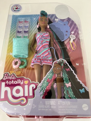 Barbie Totally Hair Butterfly-Themed Doll 15 Hair & Fashion Accessories NIB