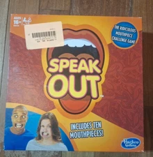 Speak Out Game by Hasbro 9 Mouthpieces C2018 The Ridiculous Game