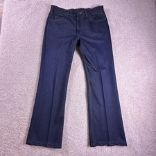 Vintage 80s Levis 10517 Orange Tab Saddleman Slacks 34x31 Bootcut Blue USA