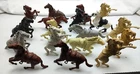 Vintage Fort Apache & Western Marx Playset Saddled Horse Figures Large Group