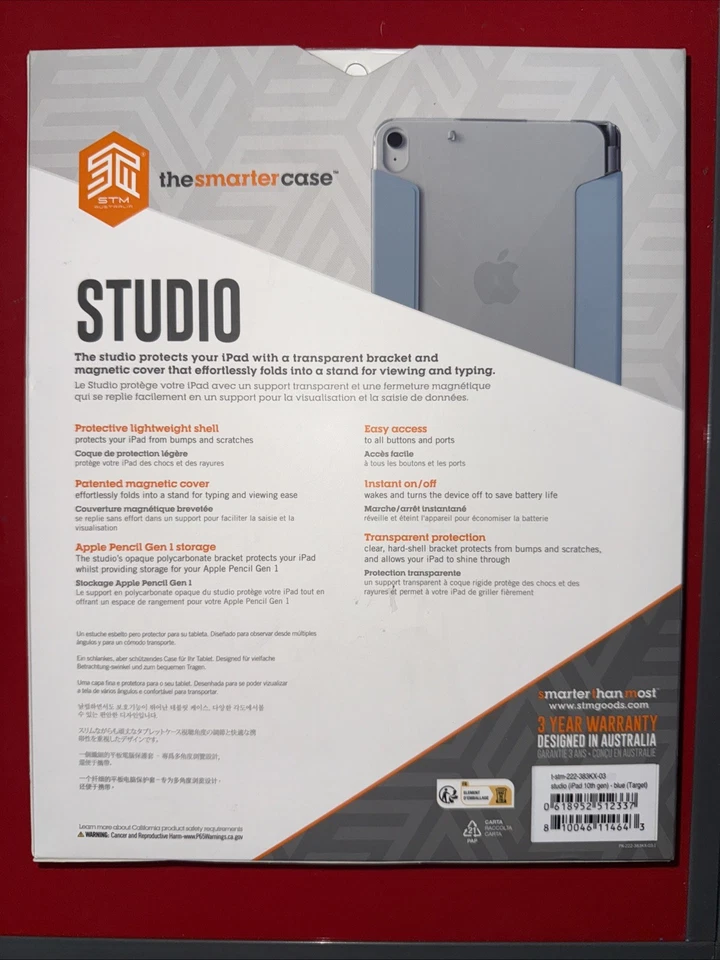 STM Studio 10th Gen iPad Case - Blue New In Box - Image 2 of 2