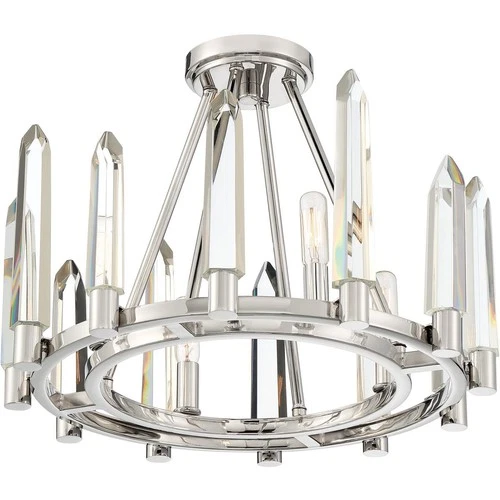 Crystorama WAT-B2004-PN Watson Semi-Flush Mount Polished Nickel - Picture 2 of 8