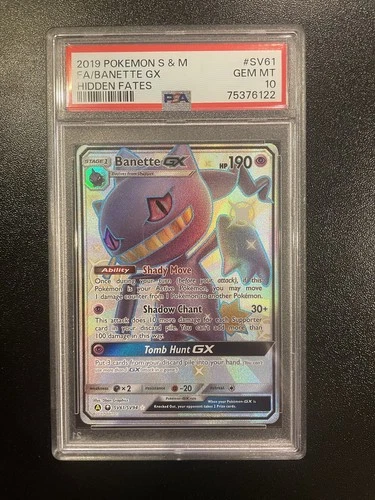 2019 Pokémon Hidden Fates FA Banette SV61 PSA 10