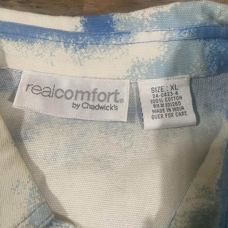 Chaqueta de mezclilla tropical para mujer Real Comfort By Chadwick talla XL Foto 3 de 4